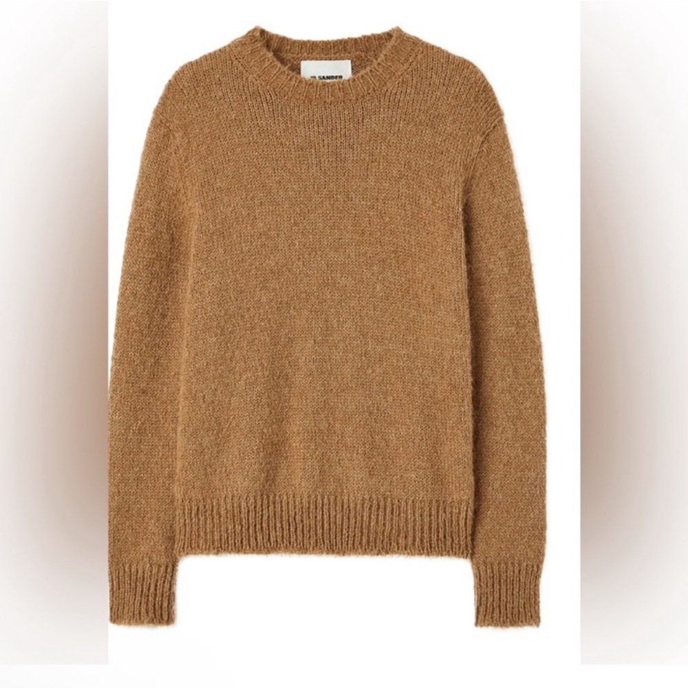 Jil sander Alpaca Blend Crew Neck Camel Sweater 44IT=8US
